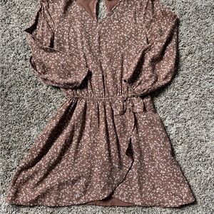 Abercrombie Kids Brown Long Sleeve Sundress